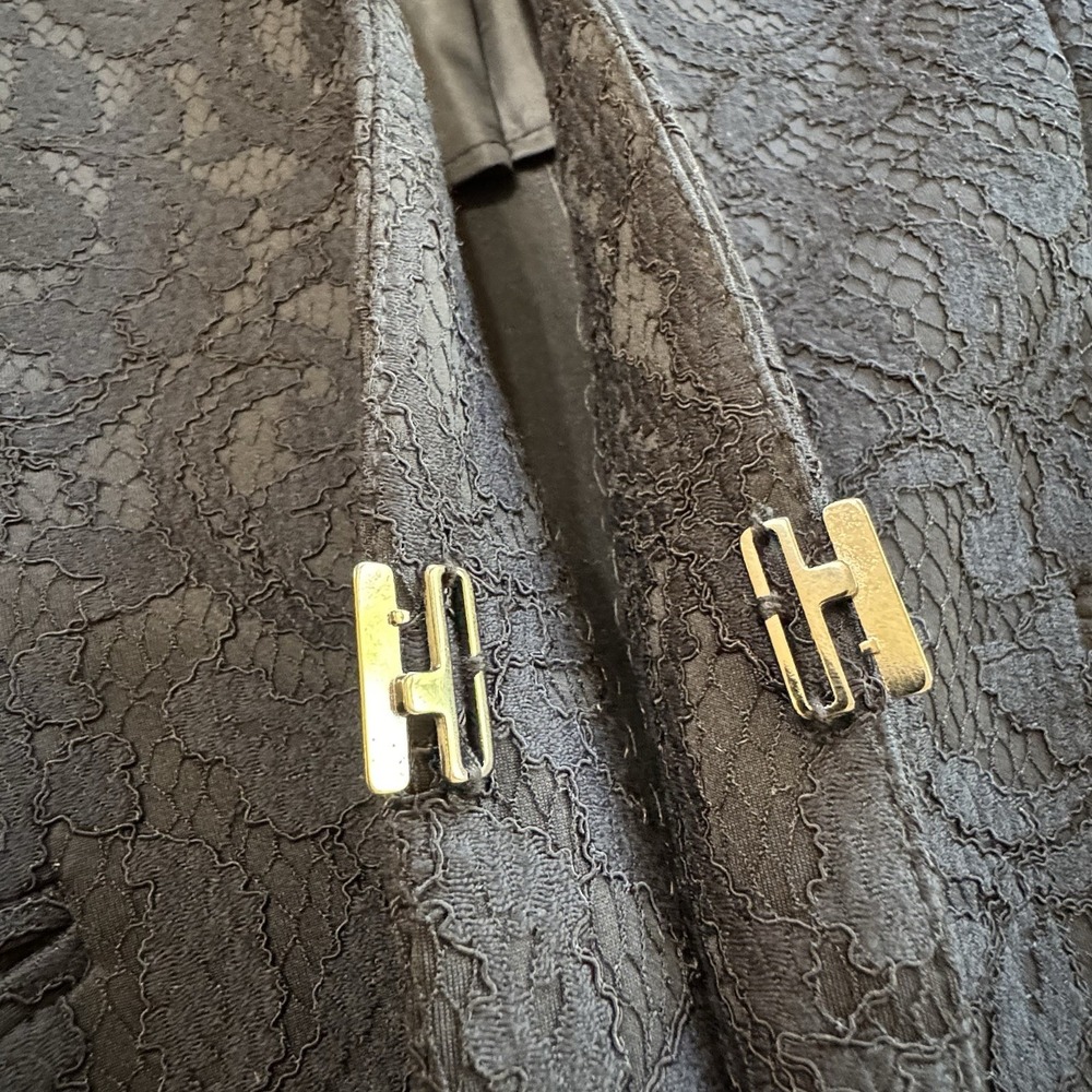 New Toy G Italy Black Lace Jacket Tailored Blazer Size 6‎ US $406 - Picture 8 of 16